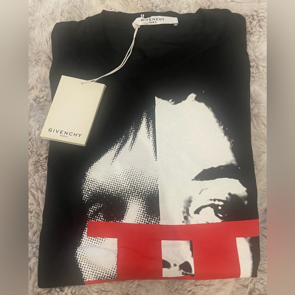 Givenchy Black Cotton Gemini Faces Print T-Shirt Sz XL - Picture 6 of 8